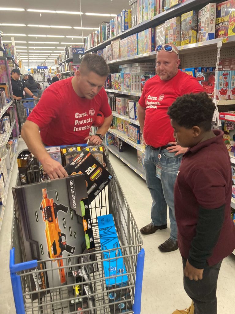 Kids and Cops Shopping