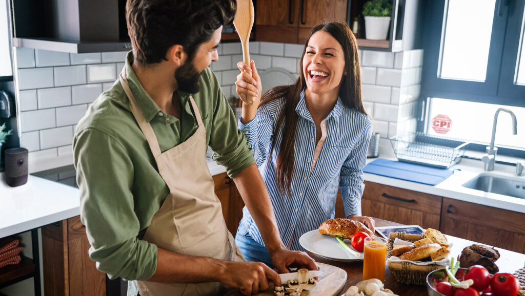 Couple Cooking in the Kitchen | CPI Security