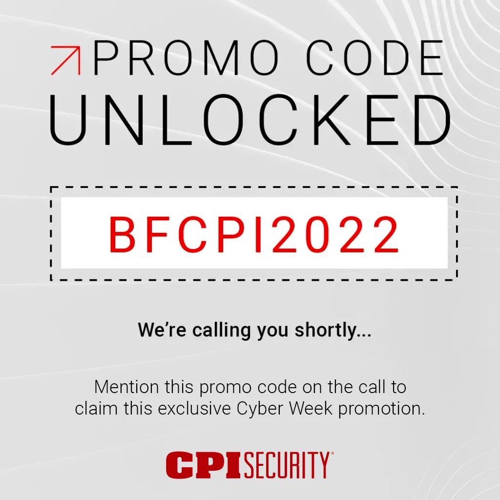 Cyber Week Promo Code | CPI Security