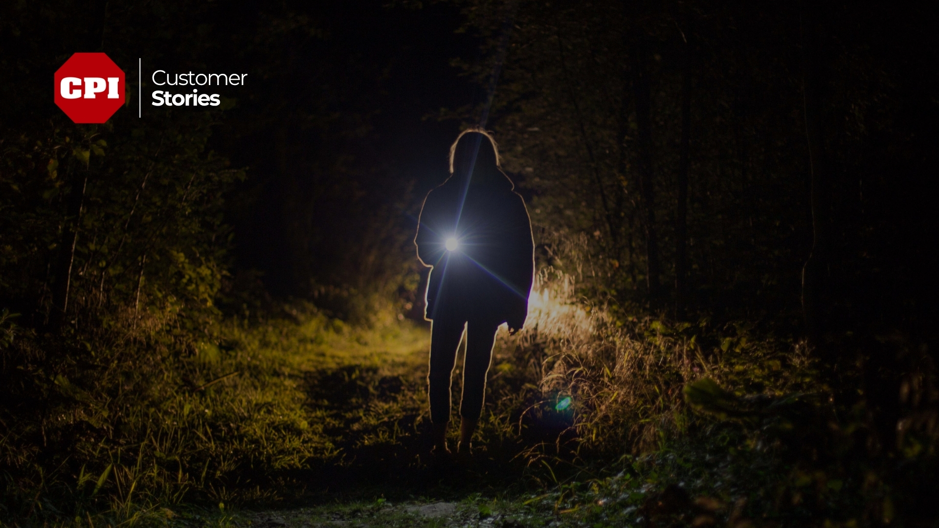 Person walking in the night
