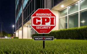 CPI Night Guard sign in front of business